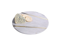 Load image into Gallery viewer, Medium Marble Plate with Gold Inlay

