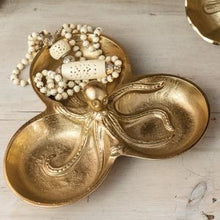 Load image into Gallery viewer, Gold Octopus Bowl w/ 3 Sections
