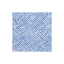 Load image into Gallery viewer, Caspari Blue Fretwork Paper Cocktail Napkins/Guest Towels
