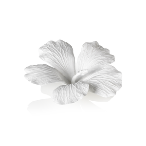 White Bone China Hibiscus Flower