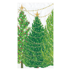 Christmas Trees w/Lights Guest Towels