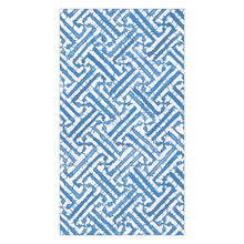 Load image into Gallery viewer, Caspari Blue Fretwork Paper Cocktail Napkins/Guest Towels
