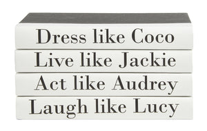 Four volume "Act Like Audrey" Stackable Books