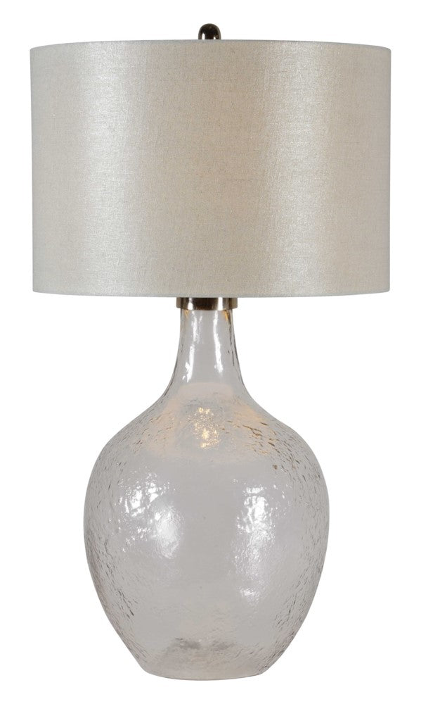 Hand-Blown Clear Glass Table Lamp
