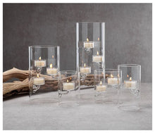 Load image into Gallery viewer, Mini Suspended Glass Tealight Holder Hurricane 1-Candle

