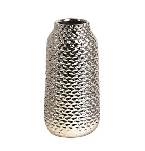 Small Ceramic Bino Vase Silver