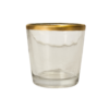 Load image into Gallery viewer, BIDK Home - Glass Gold Rim Tealight Holder
