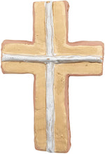 Load image into Gallery viewer, Terra-Cotta Cross &quot;Glory Be To God&quot;, Gold &amp; Silver Finish
