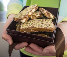 Load image into Gallery viewer, Dark Chocolate Pecan Signature Toffee - 1/2 lb - Toffee to Go
