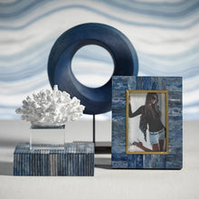 Load image into Gallery viewer, Blue Bone Frame w/Gold Trim
