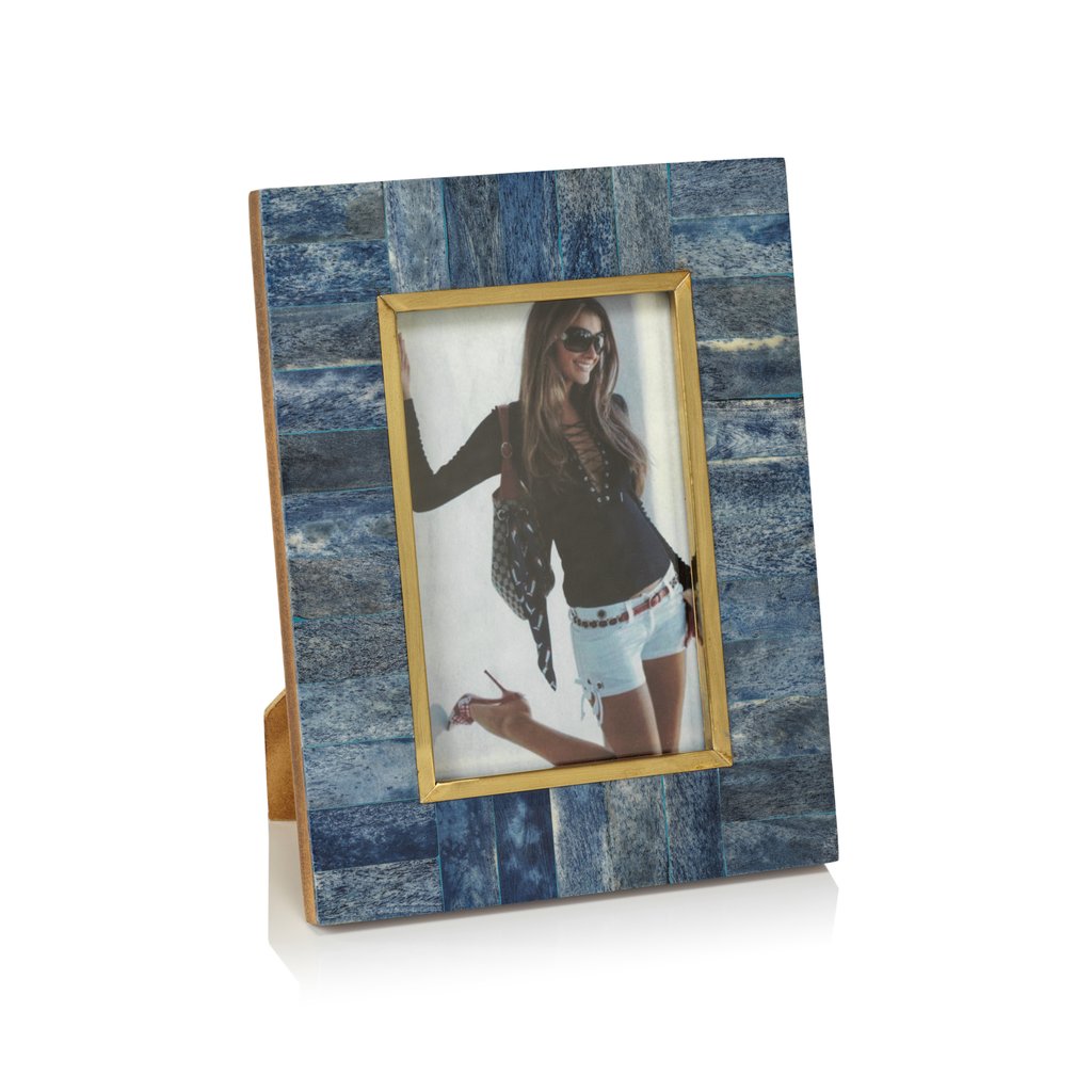 Blue Bone Frame w/Gold Trim