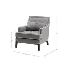 Load image into Gallery viewer, Grey Arm Chair w/ Ivory Welting
