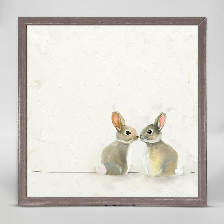 Baby Bunnies on Mimi Framed Canvas