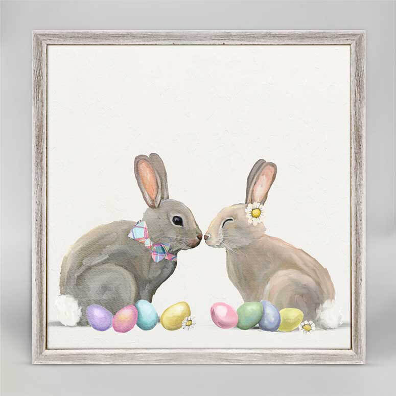 Easter Bunnies Mini Framed Canvas