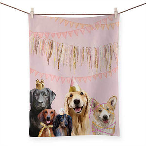 Best Friends Party Pups - Dog Tea Towels - 21 x 28
