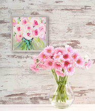Load image into Gallery viewer, Bouquet of Pink Mini Framed Canvas - 6 x 6
