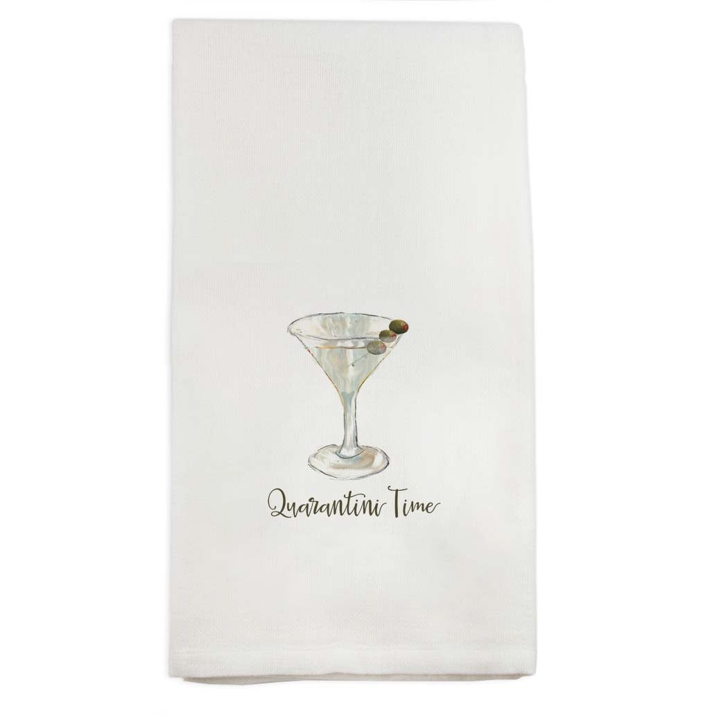 Quarantini Time Tea Towel