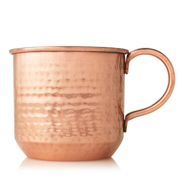 Thymes Simmered Cider Poured Candle in a Copper Mug
