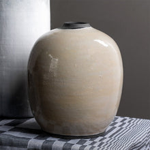 Load image into Gallery viewer, Earth Toned Glazed Ceramic Vase - 9.5&quot;H
