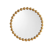 Load image into Gallery viewer, Round Antique Metallic Gold Ball Mirror

