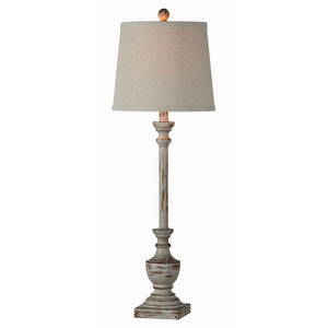 Distressed Gray Table Lamp