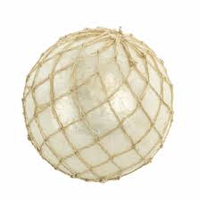 White Capiz (Shell)  Round Ball with Netting