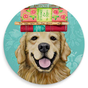 Whimsical Happy Dogs Coasters - Set of 4