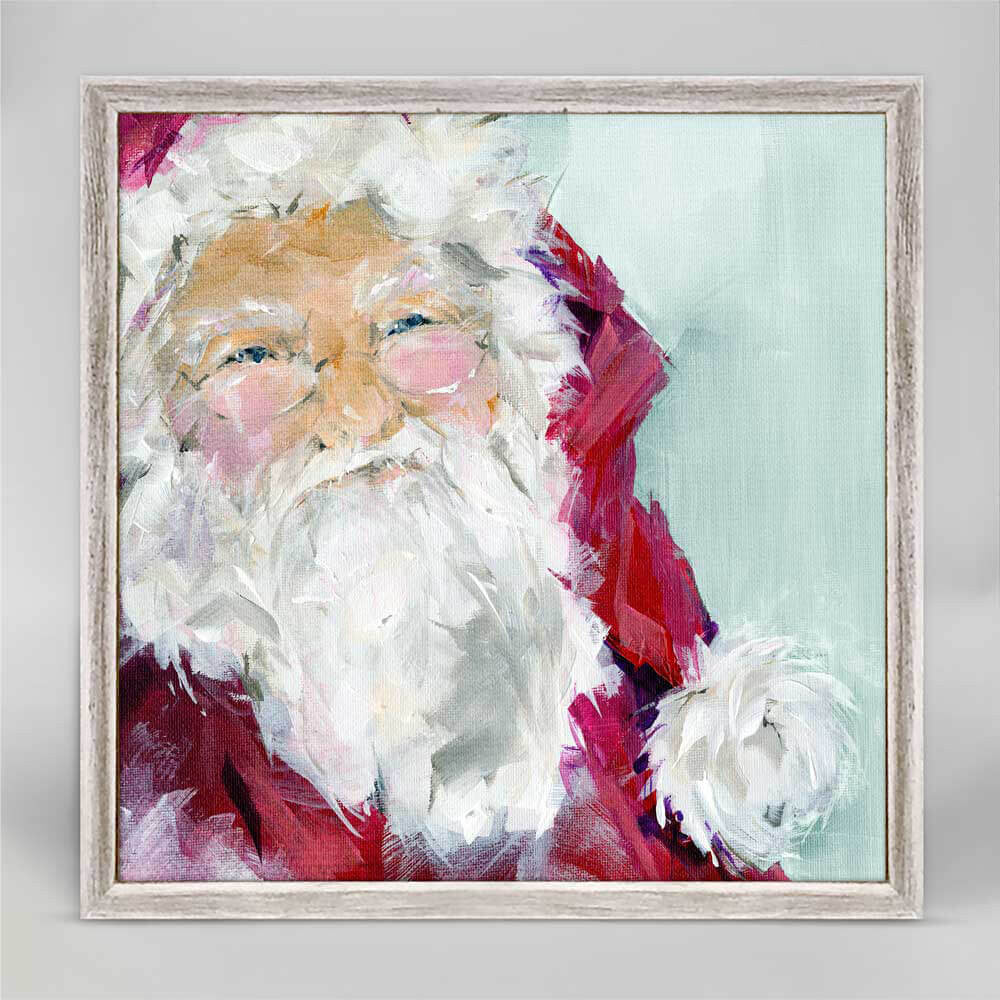 Santa Claus Mini Framed Canvas - 6 x 6
