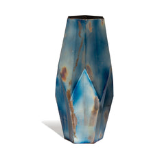 Load image into Gallery viewer, Stainless Steel Prismic Flamed 12.5&quot; Vase
