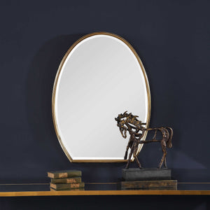 Oval-shaped Iron Frame Mirror