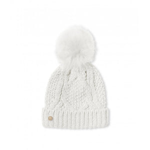 Katie Loxton Cable Knit Bobble Hat - Cream