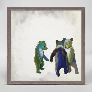 Little Dancing Bears Mini Framed Canvas - 6 x 6