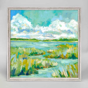 Marsh Blues Mini Framed Canvas - 6 x 6