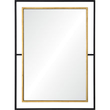 Load image into Gallery viewer, Gold Leaf &amp; Black Iron Mirror
