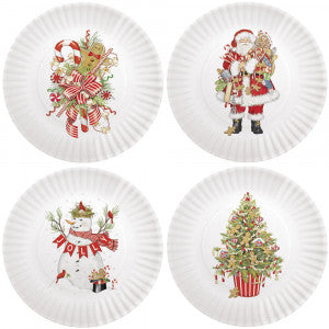 Holiday Melamine Plates - 4 in a Set
