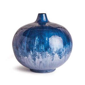 Enameled Iron Blue Petite Vase