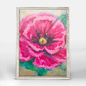 Rasberrry Bloom Floral Mini Framed Canvas