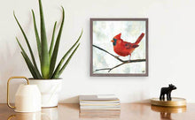 Load image into Gallery viewer, Red Cardinal Mini Framed Canvas
