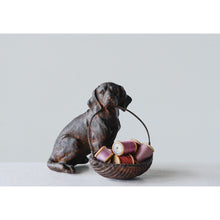 Load image into Gallery viewer, Resin Dog w/Basket
