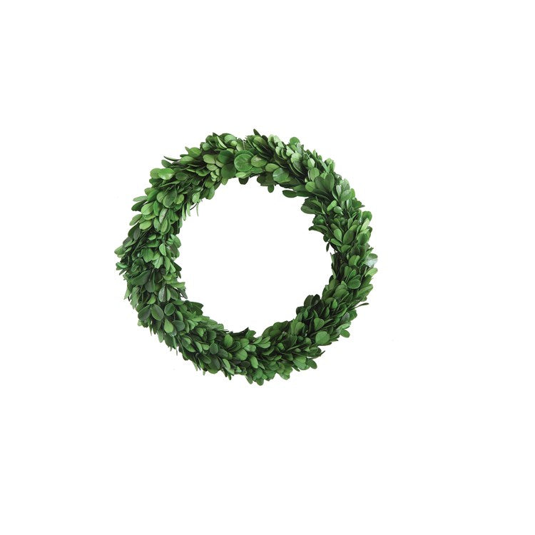 Round Boxwood Wreath - 9-3/4