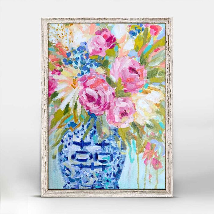 Saturday Bouquet Mini Framed Canvas