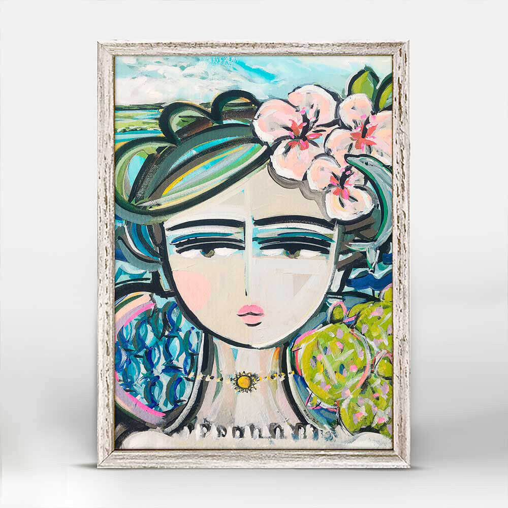 She is Fierce - Beach - Mini Framed Canvas