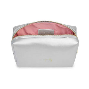 Katie Loxton Silver Color Pop Wash Bag