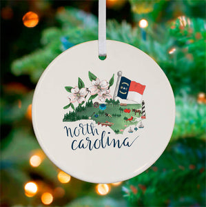 North Carolina - State Map Ornament