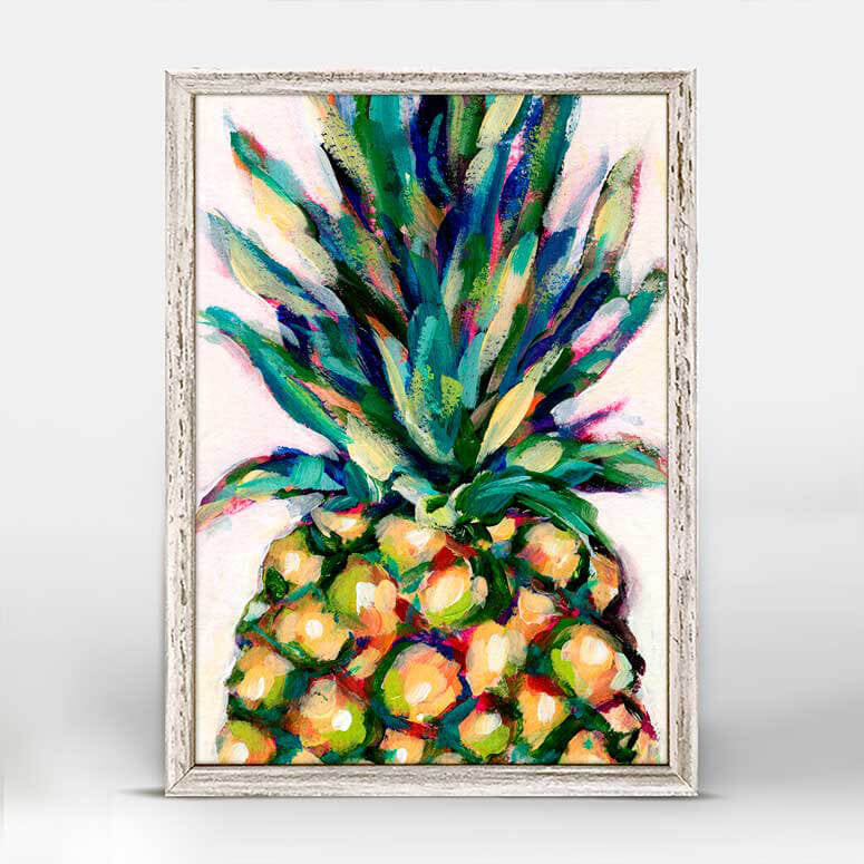 Summer Treat Pineapple Mini Framed Canvas