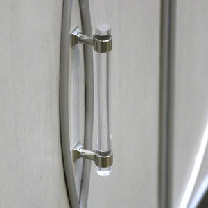 Two door Grey Cabinet  with Acrylic Handles
