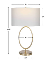 Load image into Gallery viewer, Gold Oval Ring Table Lamp
